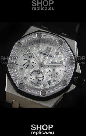 Audemars Piguet Royal Oak Offshore Lady Alinghi Swiss Watch in White Checkered Dial