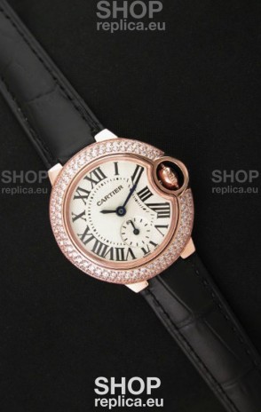 Cartier Swiss Ladies Replica Watch in Rose Gold Casing