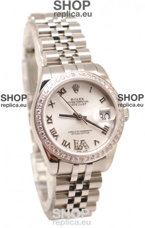 Rolex Oyster Perpetual Datejust Diamonds VI Japanese Replica Watch -36MM