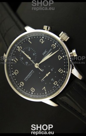 IWC Portuguese Chronograph Swiss Replica Watch in Stainless Steel 1:1 Mirror Replica Edition