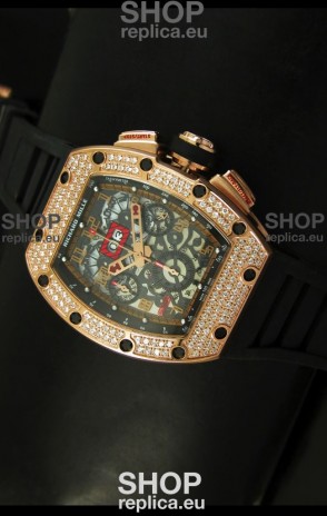 Richard Mille Filippe Massa Edition Titanium Swiss Replica Watch in Pink Gold Case