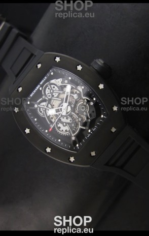Richard Mille RM055 Bubba Watson Swiss Replica Watch in Black Indexes