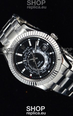 Rolex SkyDweller Swiss Watch in Steel Case - DIW Edition Black Dial 
