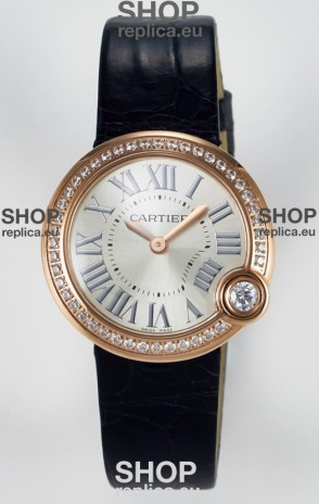 Ballon Blanc De Cartier Super Clone Watch 30MM in Rose Gold Casing