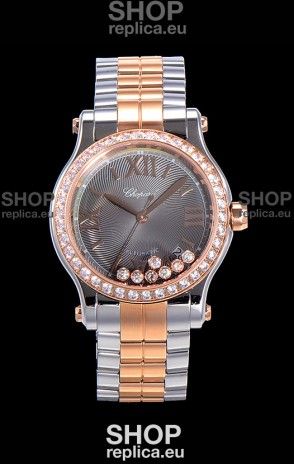 Chopard Happy Sport 1:1 Mirror Swiss Automatic Replica Watch 36MM Two Tone Rose Gold Casing