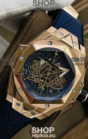 Hublot Big Bang UNICO Sang Bleu II Rose Gold 1:1 Mirror Quality Swiss Replica Watch 
