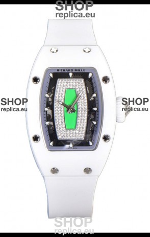 Richard Mille RM007 White Ceramic Green Dial Automatic Superclone Swiss Replica Watch