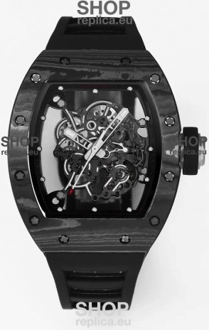 Richard Mille RM055 Black Carbon Casing 1:1 Superclone Genuine Tourbillon Watch 