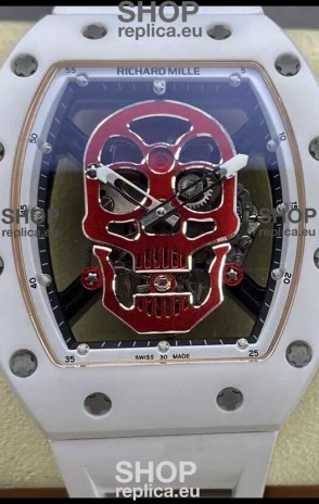 Richard Mille RM052-01 Skull Genuine Tourbillon Edition Watch in Ceramic Casing
