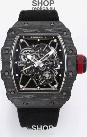 Richard Mille RM35-01 Rafael Nadal Carbon Fiber Casing with Genuine Tourbillon Super Clone Watch