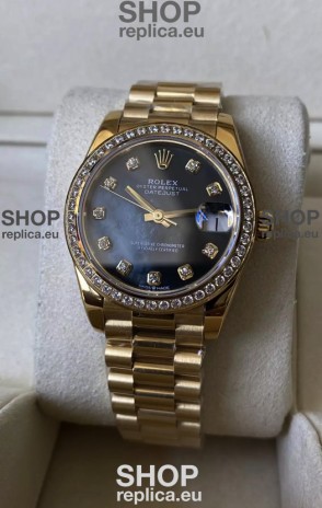 Rolex Datejust M278248 31MM Swiss Replica in Gold - Blue Pearl Dial 1:1 Mirror Quality