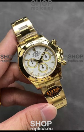 Rolex Cosmograph Daytona M126518 Yellow Gold Casing and White Dial Original Cal.4131 Movement