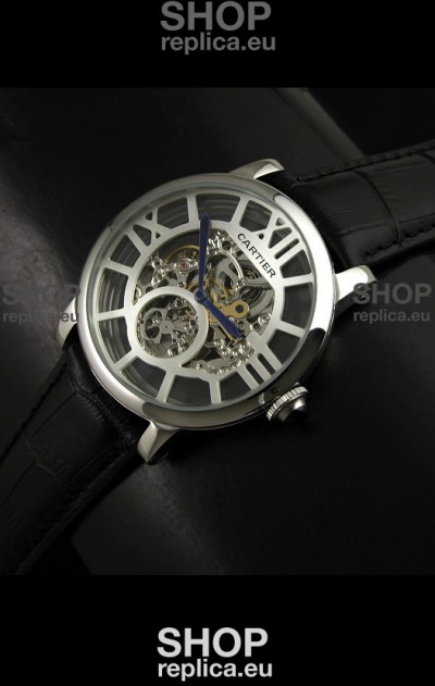 Cartier Ronde de Japanese Replica Watch in Skelton White Dial