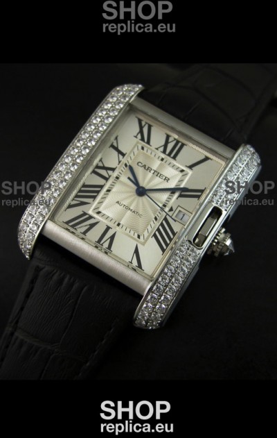 Cartier Tank Swiss Replica Watch 1:1 Mirror Replica Watch - Steel Casing