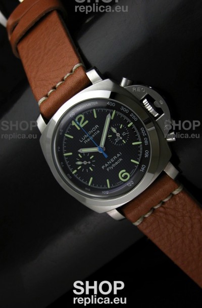Panerai Luminor Regatta Flyback Swiss Watch in Steel - 1:1 Mirror Replica