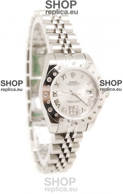 Rolex Datejust Ladies Silver Swiss Replica Watch