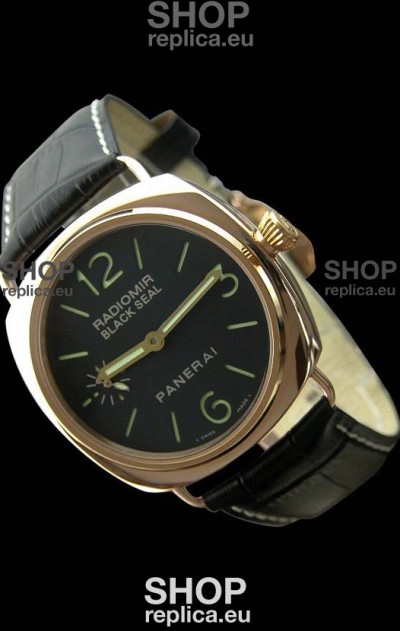 Panerai Radiomir Black Seal Swiss Watch in Pink Gold