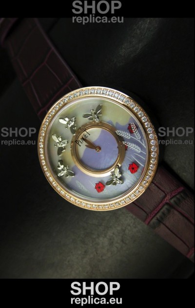 Piaget Altiplano Ultra-Thin Swiss Quartz Movement Ladies watch with Brown Strap