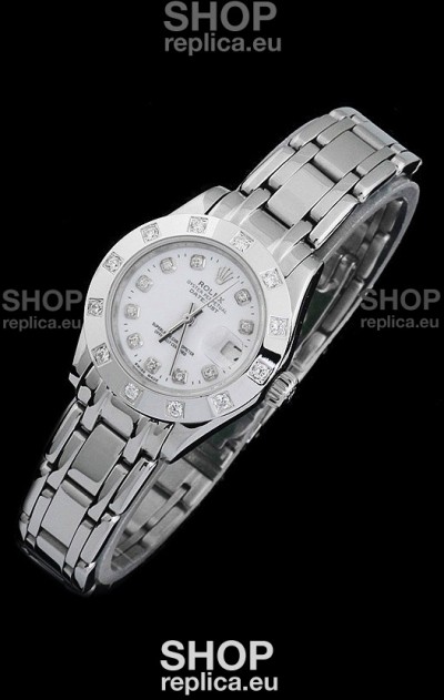 Rolex Datejust Ladies Japanese Replica Ladies Watch in Diamond Markers