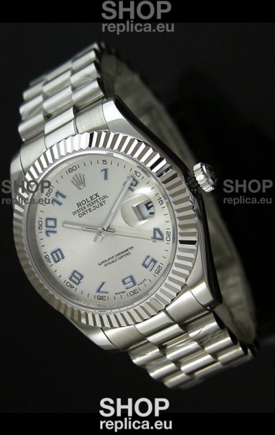 Rolex Replica Datejust Mens Japanese Watch in Arabic Numerals Dial - 41MM