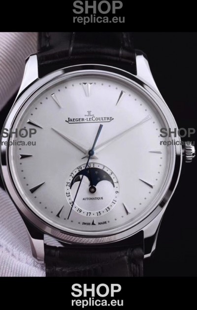 Jaeger LeCoultre Master Ultra Thin Moon Stainless Steel 1:1 Mirror Replica Watch 