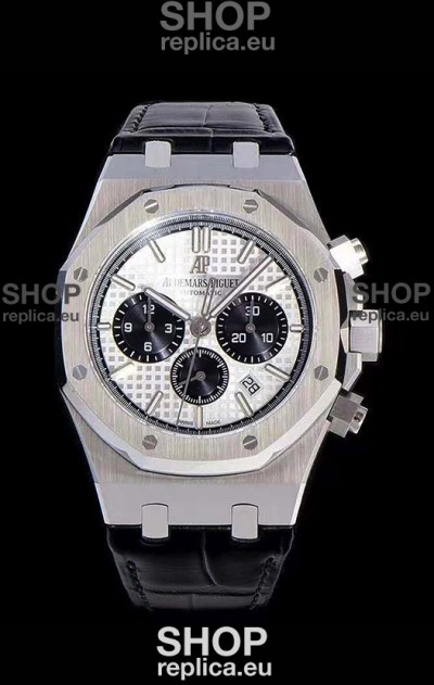 Audemars Piguet Royal Oak Chronograph White Dial 904L Steel 1:1 Mirror Replica