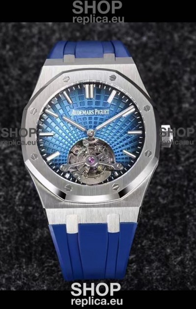 Audemars Piguet Royal Oak Tourbillon 41mm in 904L Casing - Blue Tapisserie Dial 1:1 Ultimate Replica