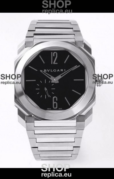Bvlgari Octo Finissmo Edition 1:1 Mirror Replica 904L Stainless Steel Casing Black Dial