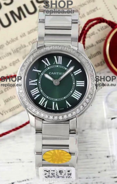 Cartier Ronde Must 29MM Swiss Quartz Green Dial 1:1 Mirror Swiss Replica Watch 