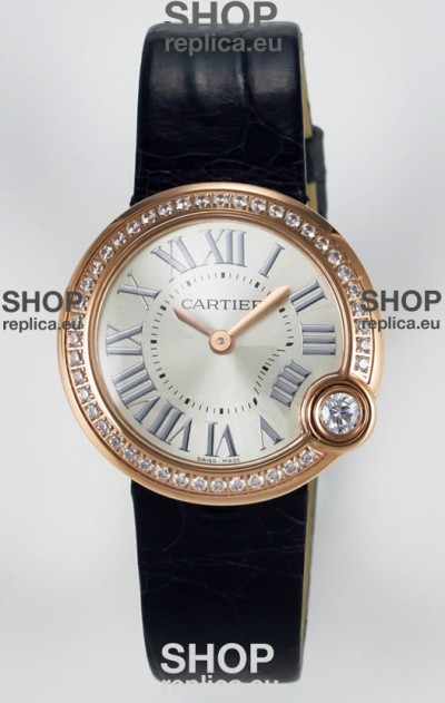 Ballon Blanc De Cartier Super Clone Watch 30MM in Rose Gold Casing