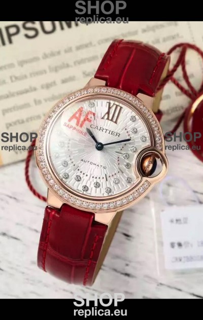 Ballon De Cartier Swiss Automatic 1:1 Mirror Quality 33MM in Rose Gold Plating
