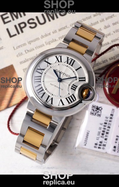 Ballon De Cartier Swiss Automatic White Dial Mirror Quality 33MM in Two Tone Casing