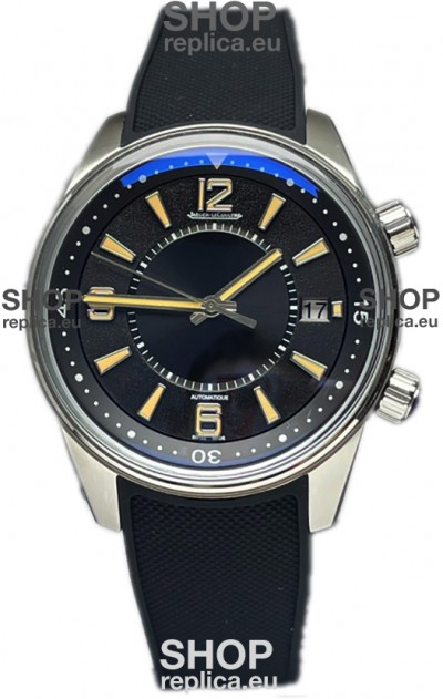 Jaeger LeCoultre Polaris Date Black Dial Rubber Strap 1:1 Mirror Replica Watch 42MM