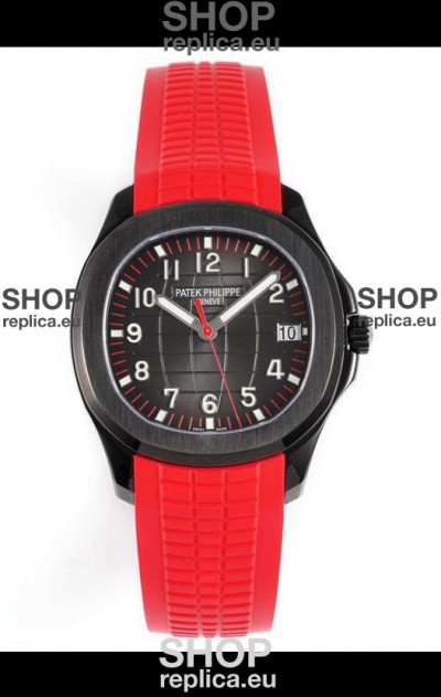 Patek Philippe Aquanaut 5167 Black Venom Edition 1:1 Mirror Replica Watch - Red Strap
