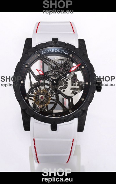 Roger Dubuis Excalibur Spider Flying Tourbillon Skeleton Carbon Casing 42MM 1:1 Mirror Swiss Watch
