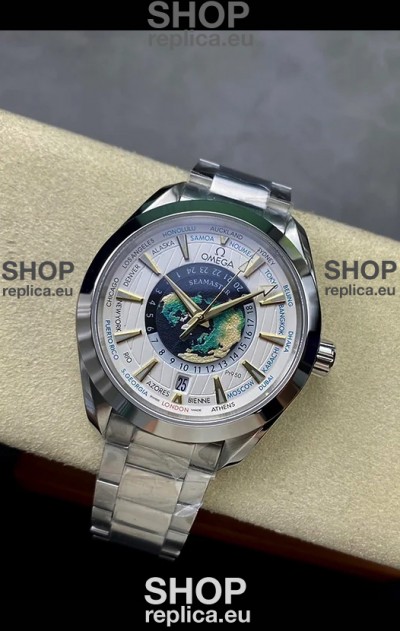 Omega Seamaster Aquaterra 150M Worldtimer White Dial 1:1 Mirror Replica Watch