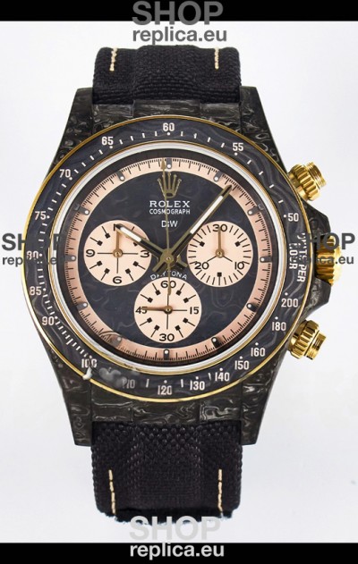 Rolex Daytona Super Clone DiW Edition Carbon Fiber Watch in Grey Dial - Cal.4130 Movement