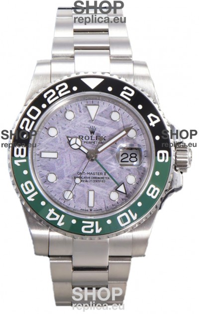 Rolex GMT Masters II 126720 Cal.3285 Pink Meteorite Dial 904L Steel in Oyster Strap Swiss Replica