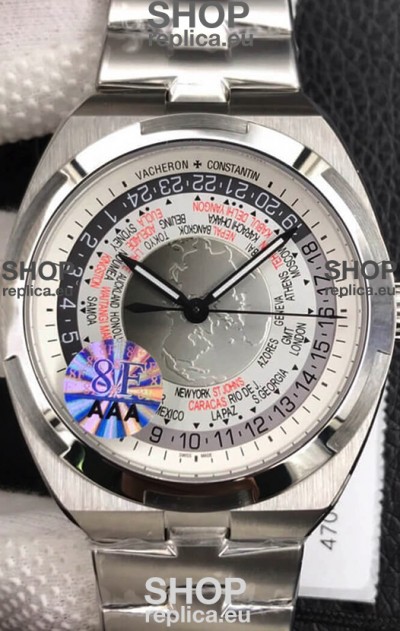 Vacheron Constantin Overseas World Time Edition White Dial Swiss Replica Watch 