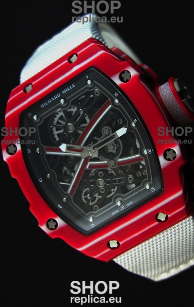 Richard Mille 67-02 Mutaz Barshim Forged Carbon Swiss Replica Watch 